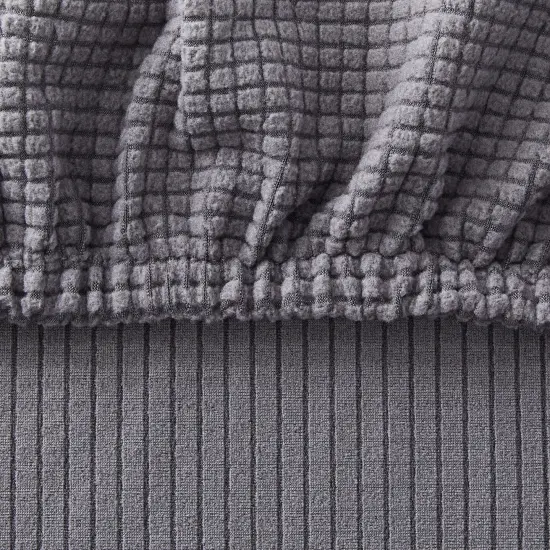 2 Pack Stretch Outdoor Cushion Covers for Patio Furniture and Sofas, Reversible (Medium, Grey) {3}