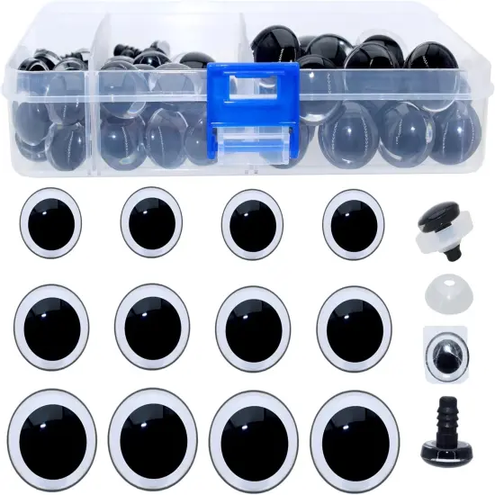 1Box(120pcs)14mm/16mm/18mm 3D Plastic Safety Eyes {1}