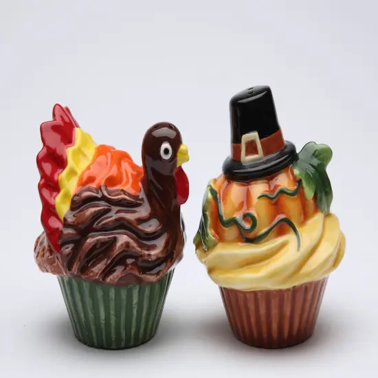 Ceramic Thanksgiving Pumpkin & Turkey Salt & Pepper Shakers, Home D&eacute;cor, Gift for Her, Gift for Mom, Kitchen D&eacute;cor, Fall D&eacute;cor {3}