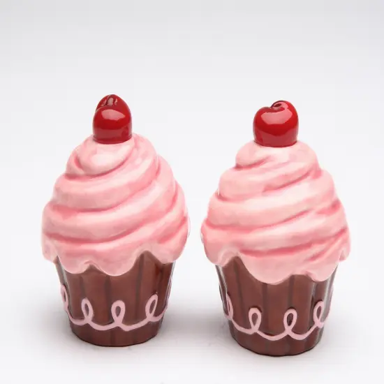 Ceramic Pink Cupcake Salt & Pepper Shakers, Wedding D&eacute;cor, Gift for Her, Gift for Mom, Kitchen D&eacute;cor, Bakery D&eacute;cor, Caf&eacute; D&eacute;cor {4}