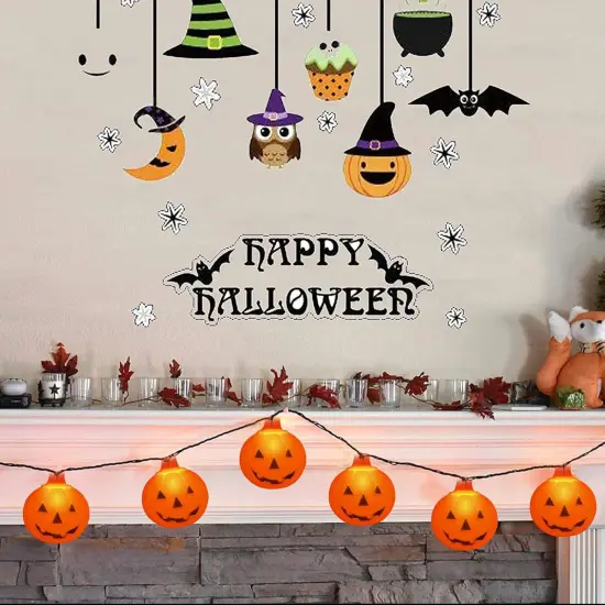 Halloween Pumpkin String Lights - 8.5FT (10 Pumpkin Lights) {3}