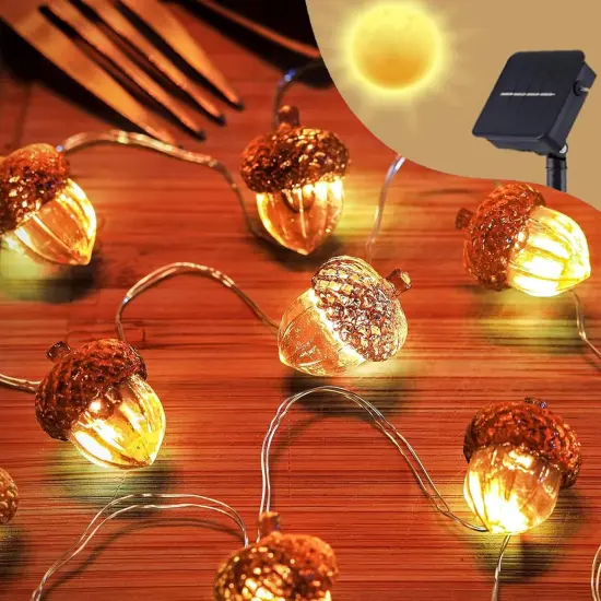 Solar Fall Acorn String Lights {1}