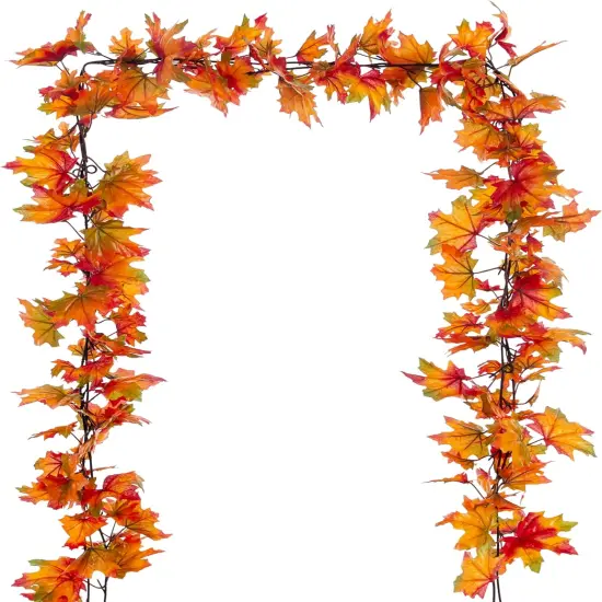 Fall Maple Leaves Garland - Yellow Green {1}
