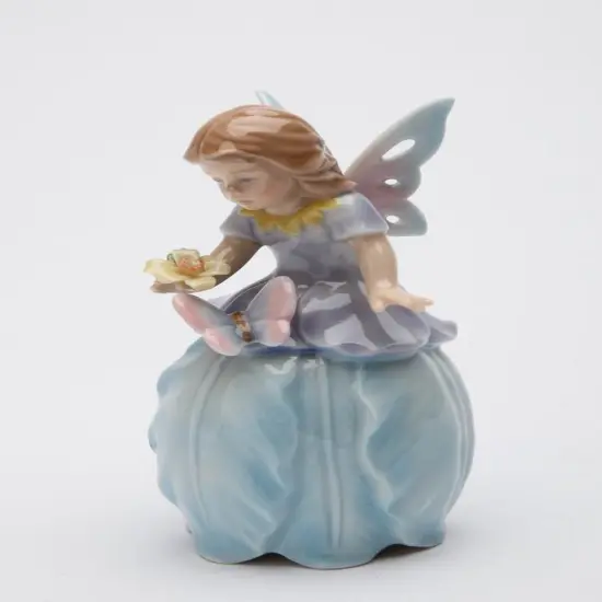 Ceramic Fairy on Tulip Flower Bell, Home Decor, Gift for Her, Gift for Daughter, Spring Decor {3}