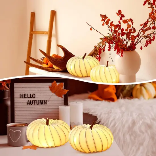 6 Pack DIY Pumpkin Lights 6 Inch Fall {5}