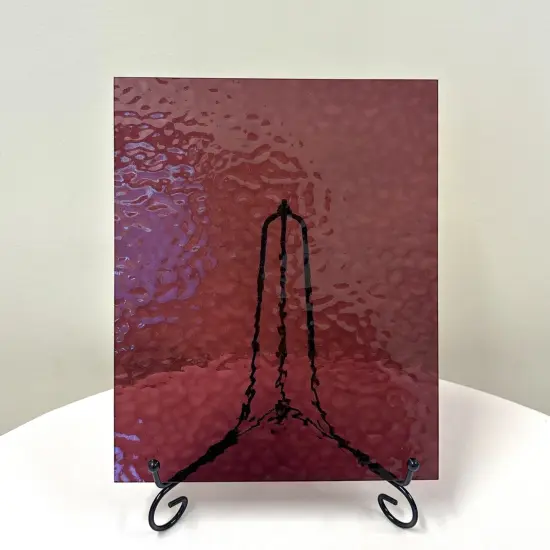 Wissmach POMEGRANATE English Muffle Stained Glass Sheet &ndash; Vintage Ripple Textured Art Glass for Mosaics, Panels, Lamps & DIY Crafts | Hand-selected by The Little Flowers {4}