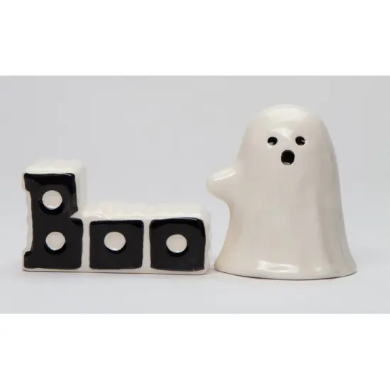 Ceramic Halloween Ghost And Boo Salt And Pepper Shakers, Home D&eacute;cor, Gift for Her, Gift for Mom, Kitchen D&eacute;cor, Fall D&eacute;cor {3}
