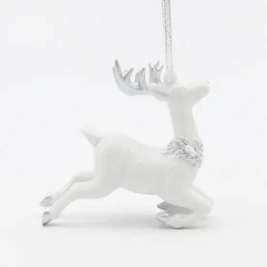 Ceramic Christmas Decor Silver Reindeer Ornament, Home D&eacute;cor, Gift for Her, Gift for Mom, Kitchen D&eacute;cor, Christmas D&eacute;cor {5}