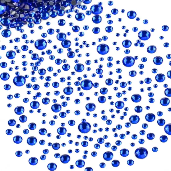 7000pcs+ Flatback Glass Hotfix Iron On Rhinestones Crystal for DIY Making with 1 Tweezer & 1 Picking Pen for Shoes, Clothes, Face Art, Bags, Manicure (Sapphire, 5-Sizes) {4}