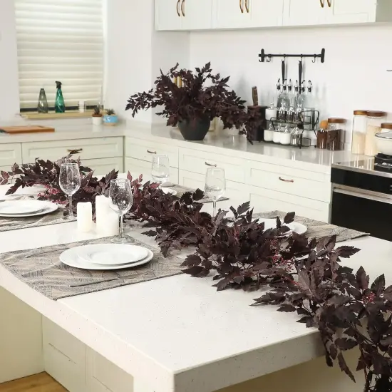 1 Pcs Plum Cimicifuga Seeded Garland Fall - 6FT {4}