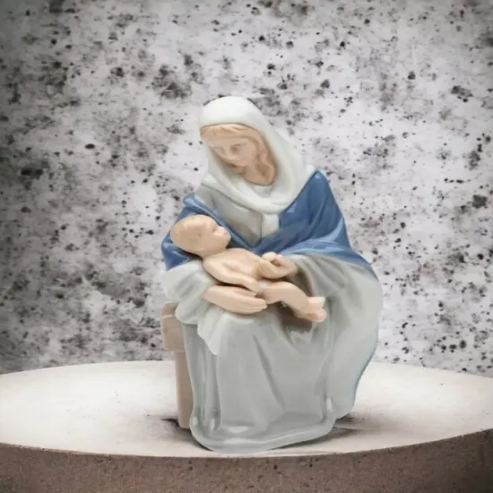 Ceramic Madonna Holding Baby Figurine, Religious D&eacute;cor, Religious Gift, Church D&eacute;cor, Church Gift, Baptism Gift {2}