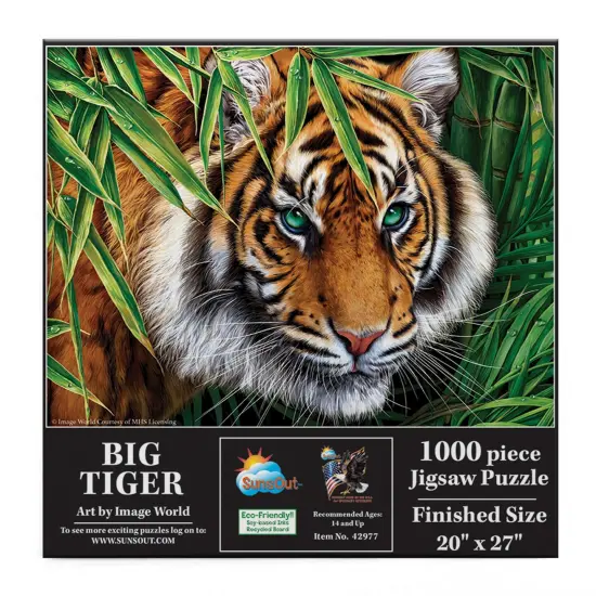 Sunsout Big Tiger 1000 pc Jigsaw Puzzle 42977 {4}