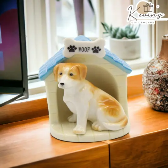 Ceramic Dog With Doghouse Salt And Pepper Shakers, Home D&eacute;cor, Gift for Her, Gift for Mom, Kitchen D&eacute;cor, Dog Lover Gift, Pet Loss Gift {1}