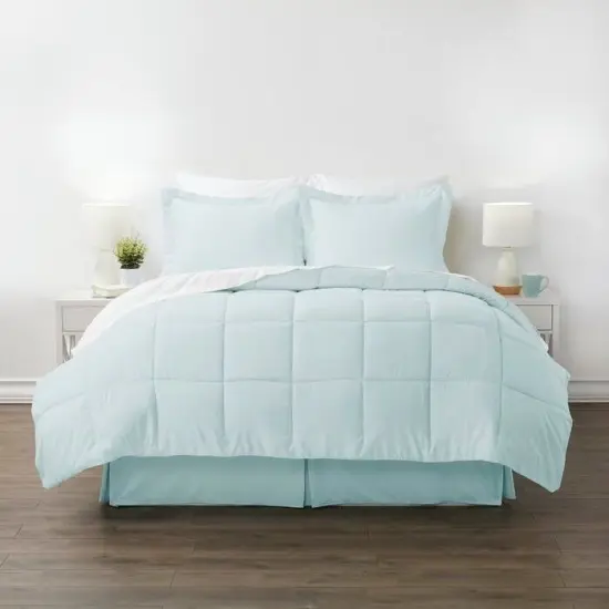 Soft Stain Resistant Microfiber Comforter Set with Baffle-Box Design and Machine Washable {5}