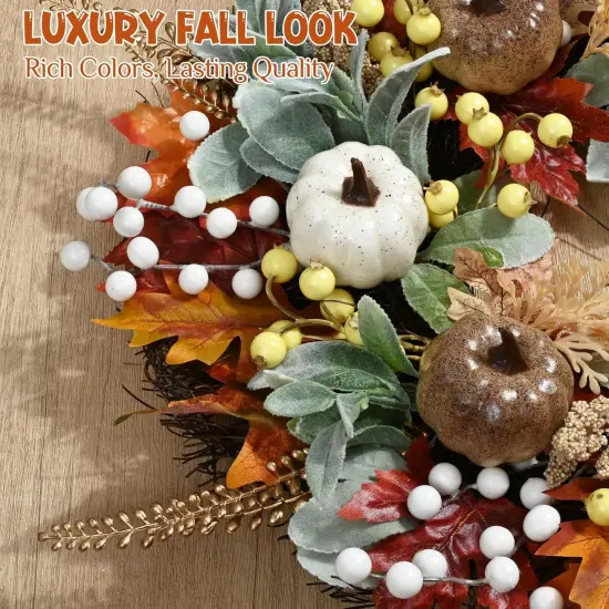 20" Autumn Fall Wreath - 1 Pack {4}