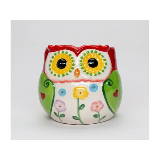 Ceramic Owl Flower Planter (Flowers NOT Included), Gift for Her, Owl Lover Gift {3}
