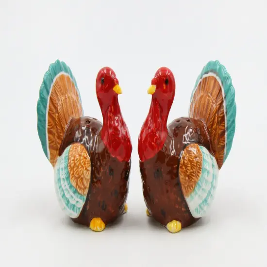 Ceramic Thanksgiving Turkey Salt And Pepper Shakers, Home D&eacute;cor, Gift for Her, Gift for Mom, Kitchen D&eacute;cor, Fall D&eacute;cor, Thanksgiving D&eacute;cor {2}
