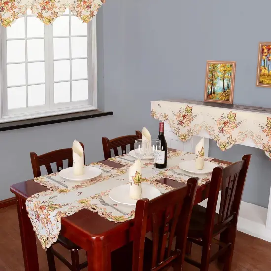 Thanksgiving Maple Leaves Table Runners - (13 &times; 69 inches) {5}