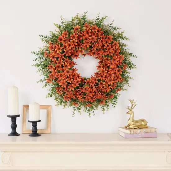 26" Large Artificial Fall Wreath {4}