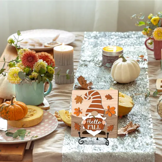Autumn Gnome Thanksgiving Table Decor - Hello Fall Decor {3}