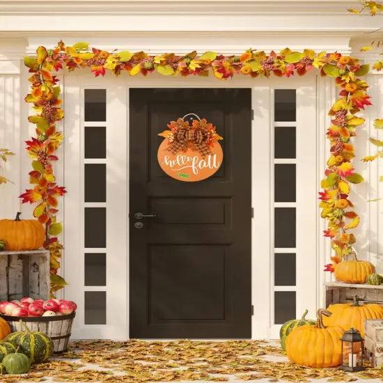 Hello Fall Wreath - 12 Inch {4}