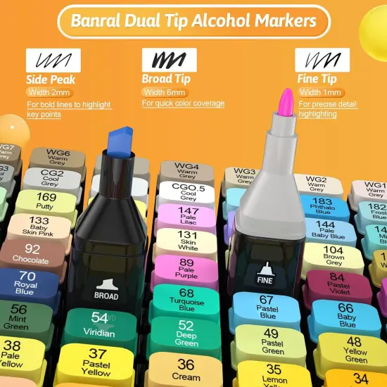 120 Colors Dual Tip Alcohol Based Art Markers Pens {3}