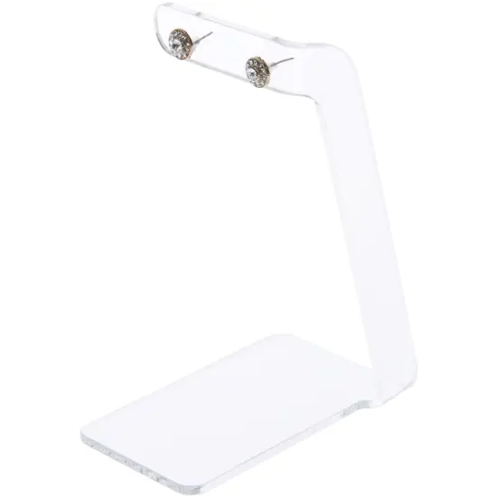 Plymor Clear Acrylic Signpost-style Pair Hanging Earring Display Stand, 2.375" W x 3.5" D x 5" H {3}