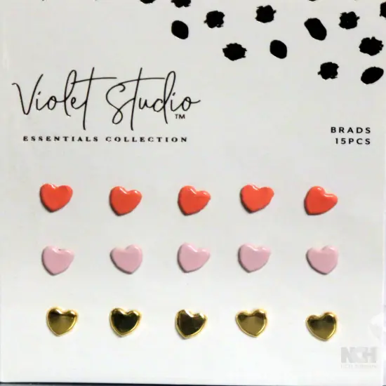 Violet Studio Heart Brads {1}
