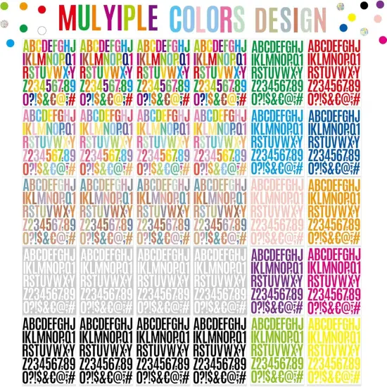 Letter Stickers 30 Sheets 1500 PCS Large Alphabet Stickers {2}