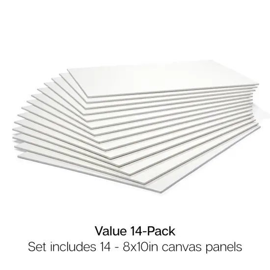 KINGART&reg; Canvas Panels 8" x 10", 14 pc {1}