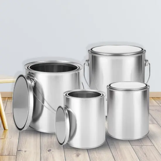 4 Pack Empty Paint Cans with Lids {4}