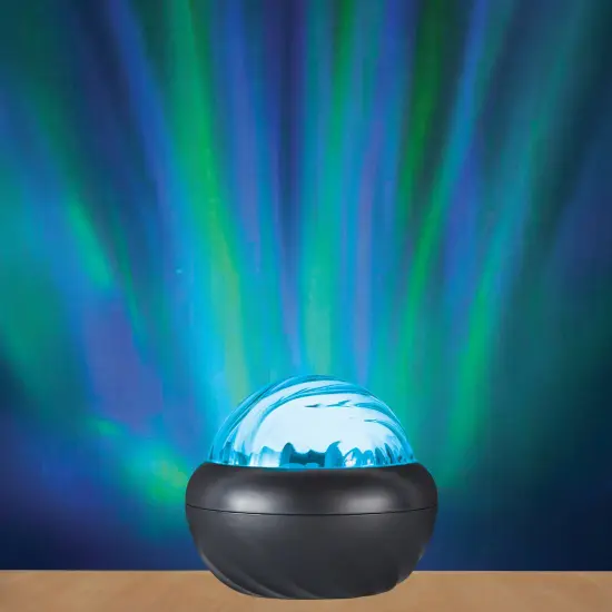 Collections Etc Color-Changing Aurora Night Light with Remote Control {1}