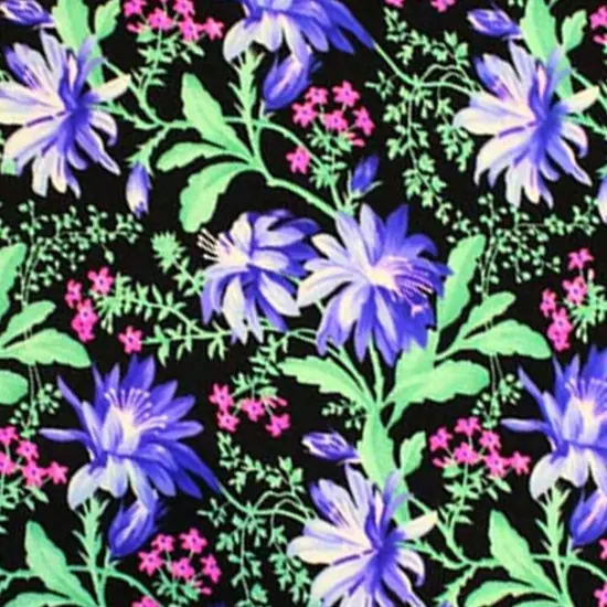 Flowers and Baby's Breath Printed Spandex Fabric {5}