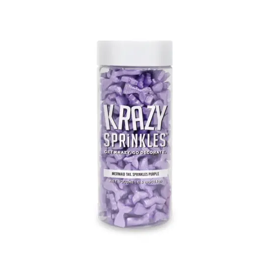 Krazy Sprinkles - Purple Mermaid Tails (1/2 Cup, 1x Jar) for Cakes, Ice Cream & Cookies {3}