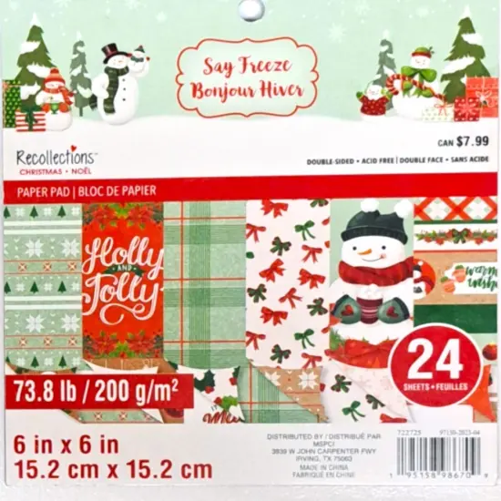 Recollections Christmas Say Freeze 6x6 Paper Pad {1}