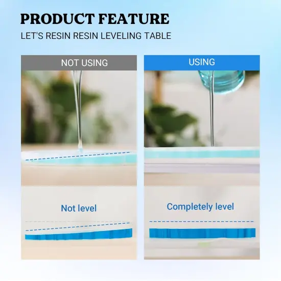 LET'S RESIN Leveling Table for Resin, 16''x 12'' Acrylic Adjustable Resin Leveling Table with Silicone Mat, Multipurpose No Installation Required Self Leveling Board for Resin Molds, Waves, Epoxy {3}