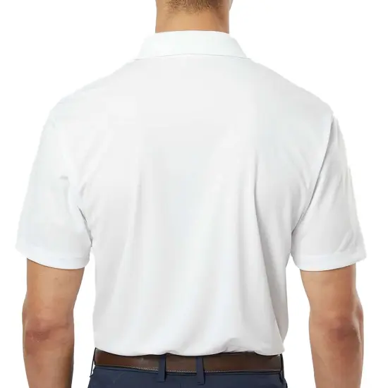 Paragon Adult Sebring Performance Short Sleeve Polo T Shirt for Men White {3}