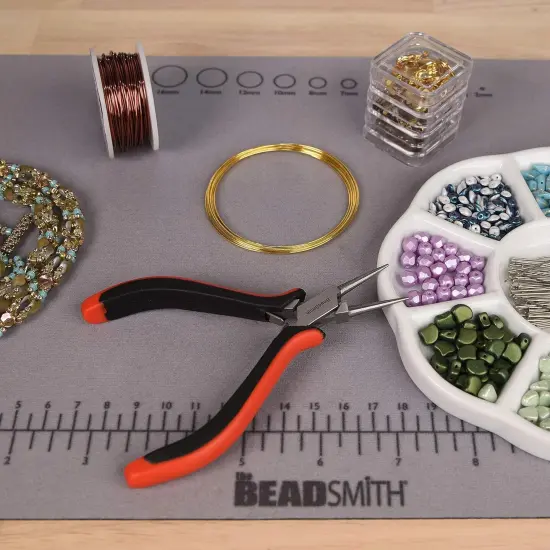 The Beadsmith Round Nose Pliers &ndash; Fine Tips &ndash; 5 inches (127mm) &ndash; Ergonomic Handle with Double Leaf Springs &ndash; Jewelry Making Tool for Creating Bracelets, Earrings and Necklaces {5}