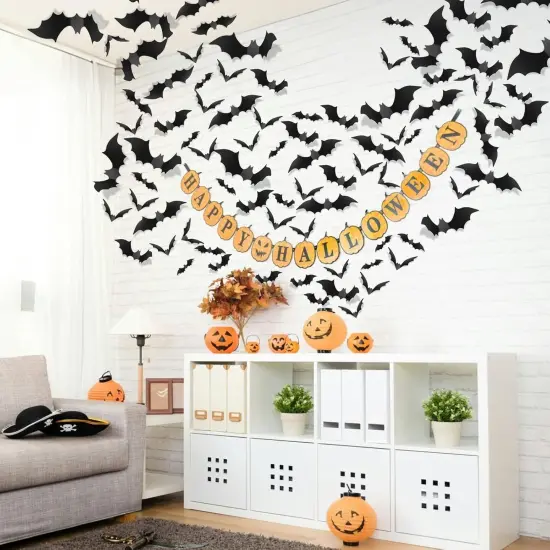 140Pcs Bats Halloween Decorations {3}