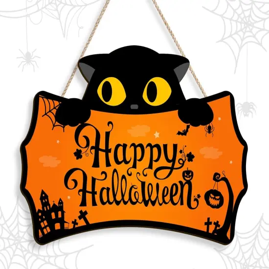 Happy Halloween Sign Front Door {1}