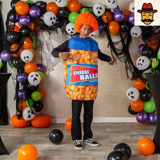Funny Cheeseballs Adult Costume Snack Food Tunic for Halloween and Party Fun {1}