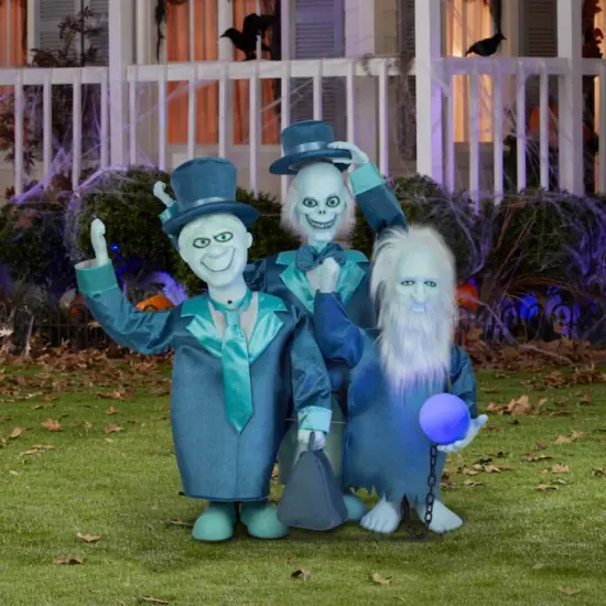3.5ft Disney Mansion Hitchhiking Ghosts - Motion Activated, Lighted Animatronic {3}