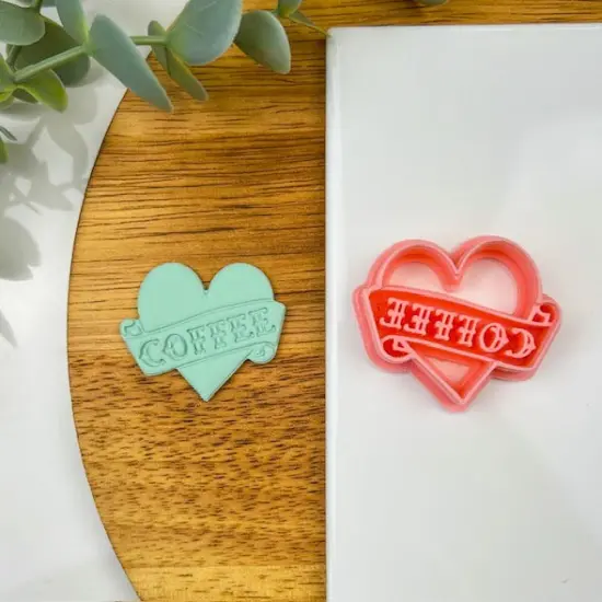 Coffee Heart | Tattoo | Clay Cutter {1}