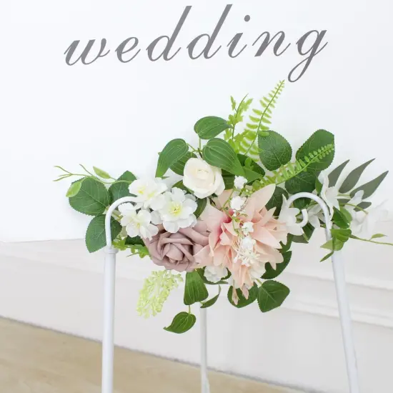 Set of 2 - Wedding Arch Flowers Faux Flowers,Flower Garland for Wedding Decorations {4}