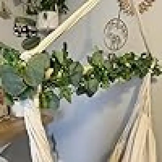 Fake Silver Dollar Greenery Wreath Vines for Wedding Table Party {4}