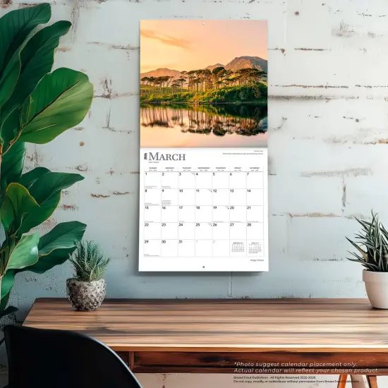 Magic Places | 2026 12 x 24 Inch (Hanging) Monthly Square Wall Calendar | Foil Stamped Cover | Plastic-Free {5}