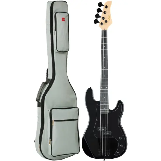 Best Choice Products Full Size Beginner 4-String Electric Guitar Bass Guitar w/ Padded Case Black/Black {1}