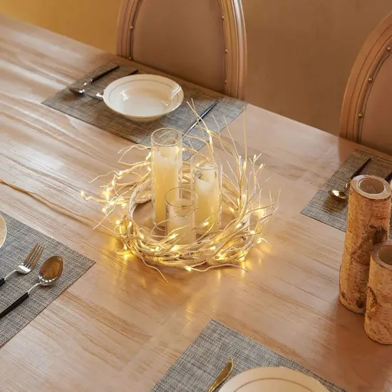 Lighted Birch Garland 6FT 48 LED Battery Operated with Timer {5}
