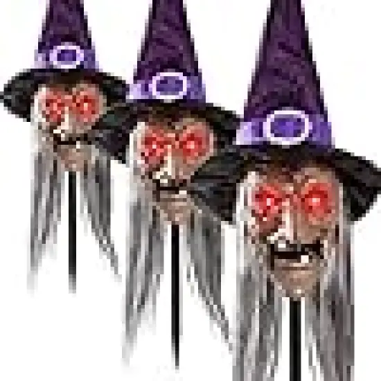 Outdoor Halloween Decorations with Sound,Light-Up Eyes, Moving Mouth & Sound {1}