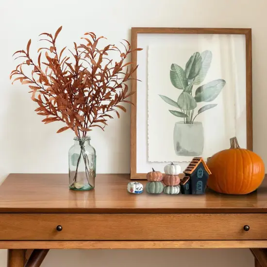 3pcs Artificial Fall Eucalyptus Leaves {3}